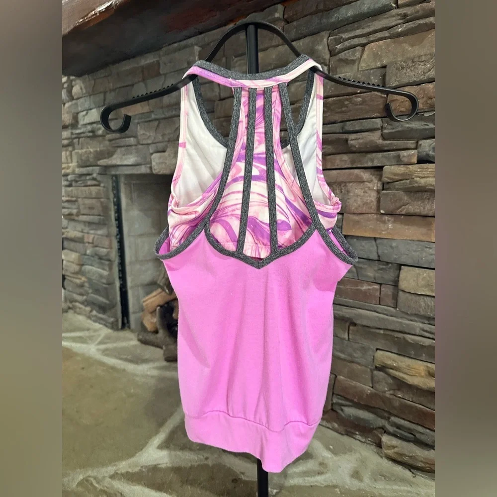 Justice Lavender and Charcoal Tank Top